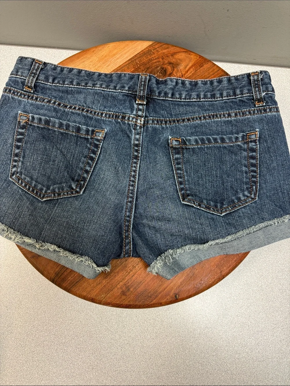 Mossimo Supply Co.‎ Blue Distressed Denim Cutoff Shorts